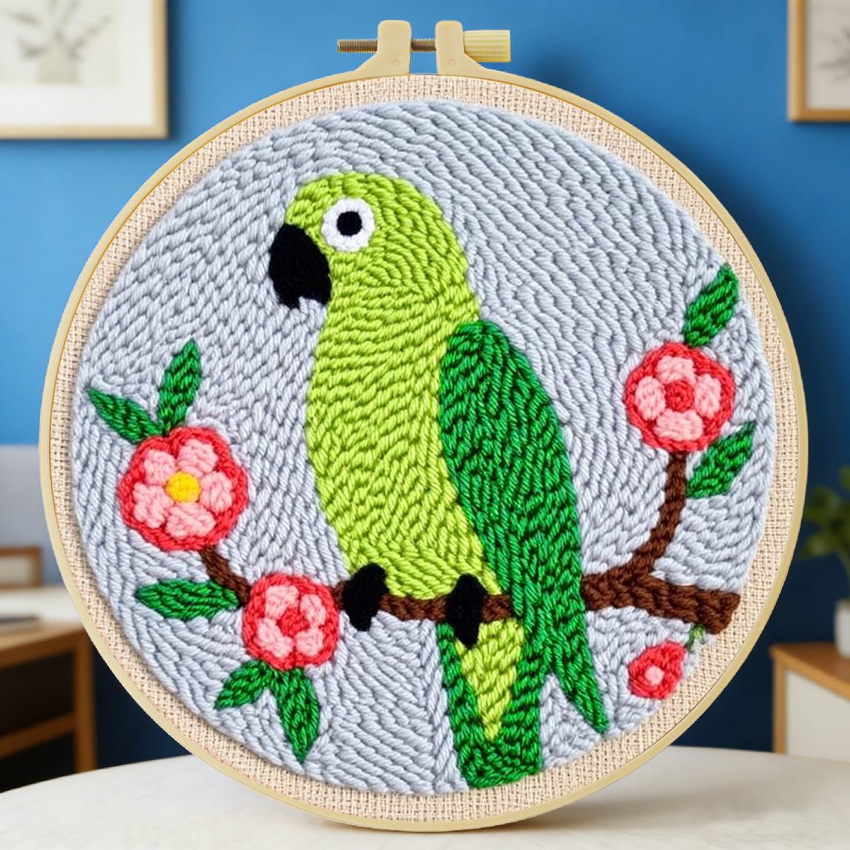 Punch Needle Kit - 20X20CM/7.87inch Animal - Bird Punch Needle