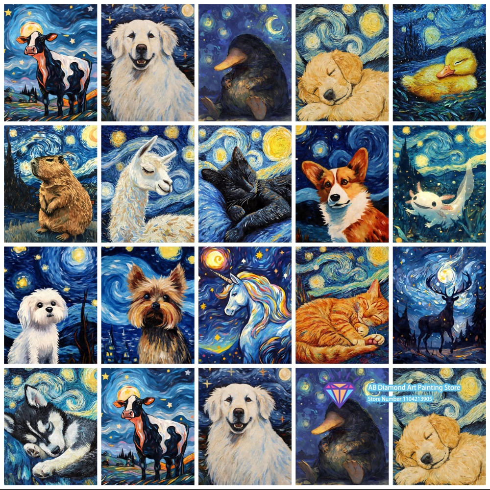 Art Craft Night - Starry Night Animal Art Collection 5D