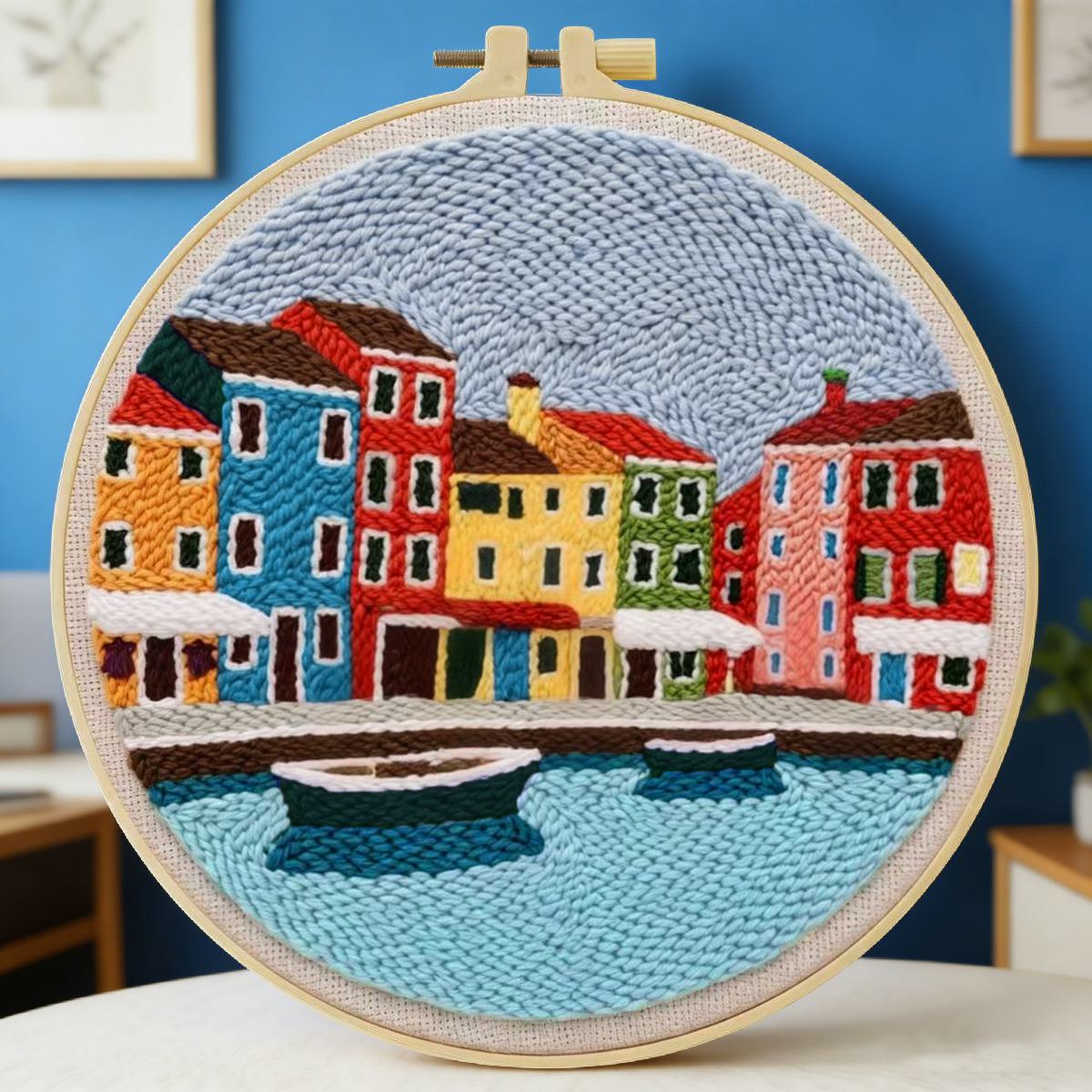20X20CM/7.87inch House Punch N - đánh giá và giá Punch Needle Kit