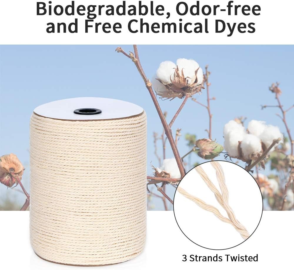 4mm x 328Yds Natural Cotton Ma - đánh giá và giá Macrame Cord Cotton