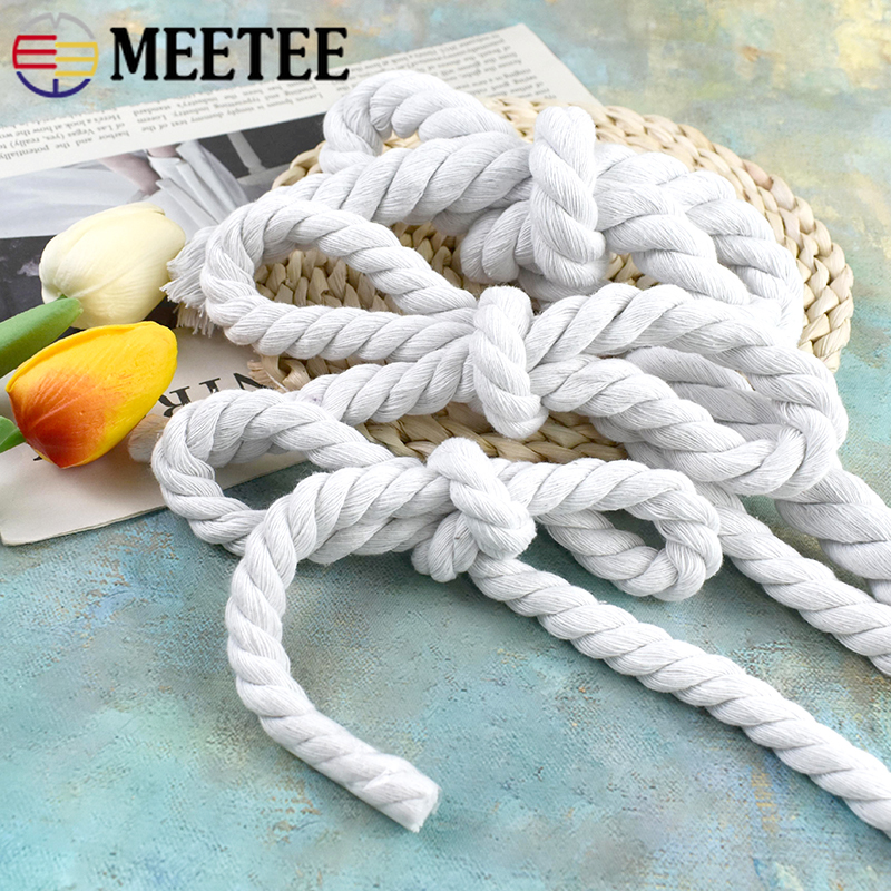 5/10M 5-20mm White Cotton Twis - đánh giá và giá Macrame Cord Cotton