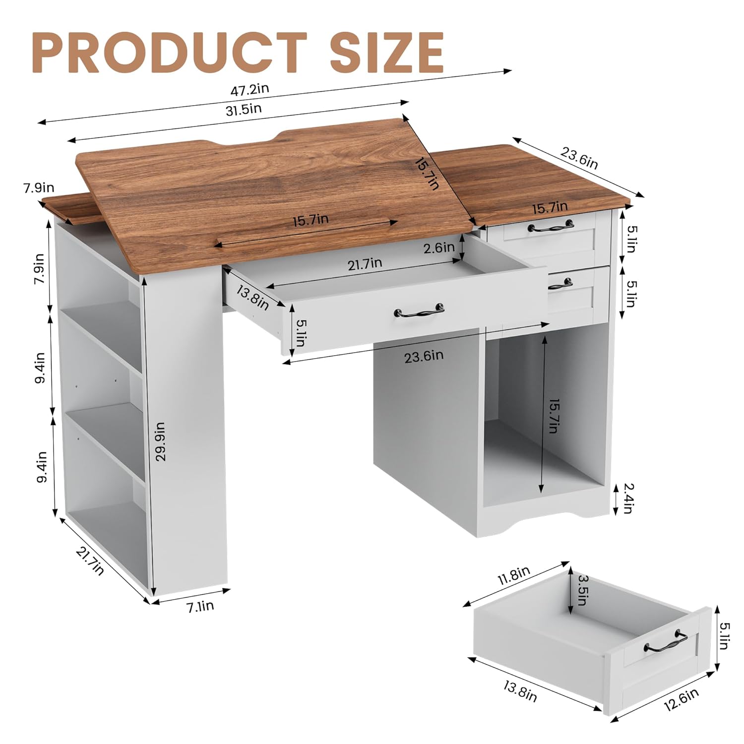 Drafting Table with Storage Ca - đánh giá và giá Art & Craft Toys For Kids