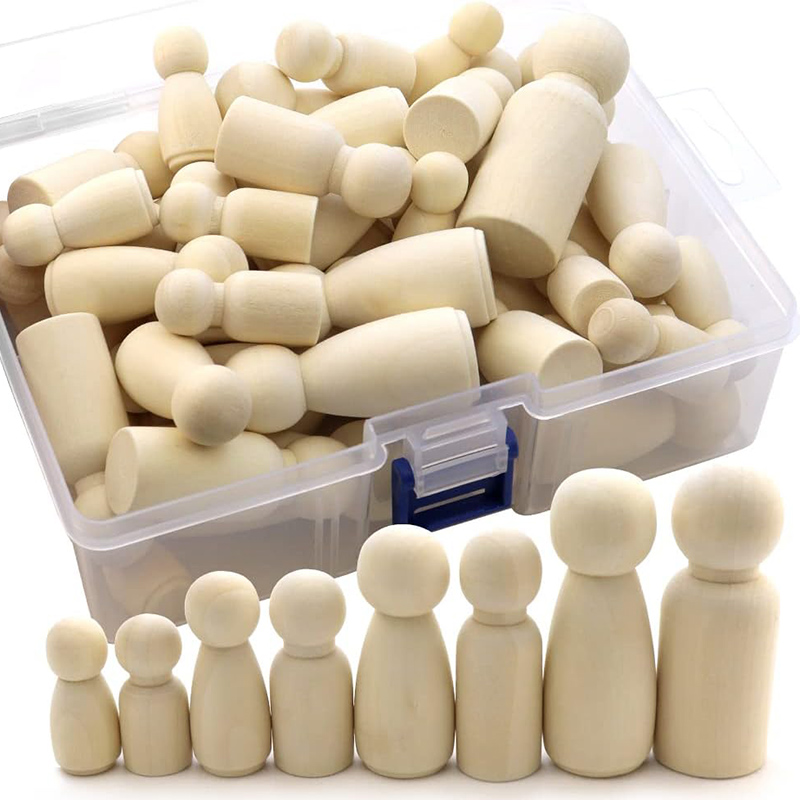 2/5/10Pcs Wooden Peg Doll Unfi - đánh giá và giá Craft And Art Difference