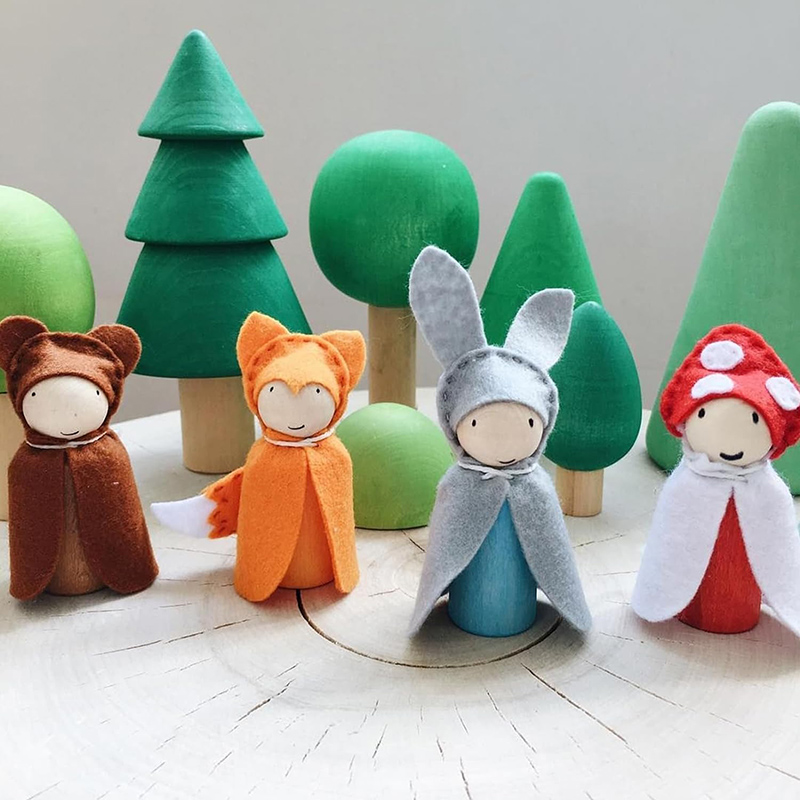2/5/10Pcs Wooden Peg Doll Unfi - đánh giá và giá Craft And Art Difference