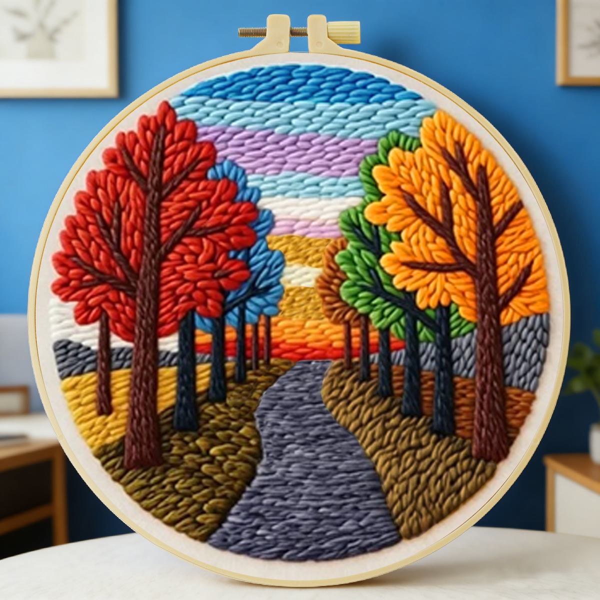 20X20CM/7.87inch Scenery Punch - đánh giá và giá Punch Needle Kit