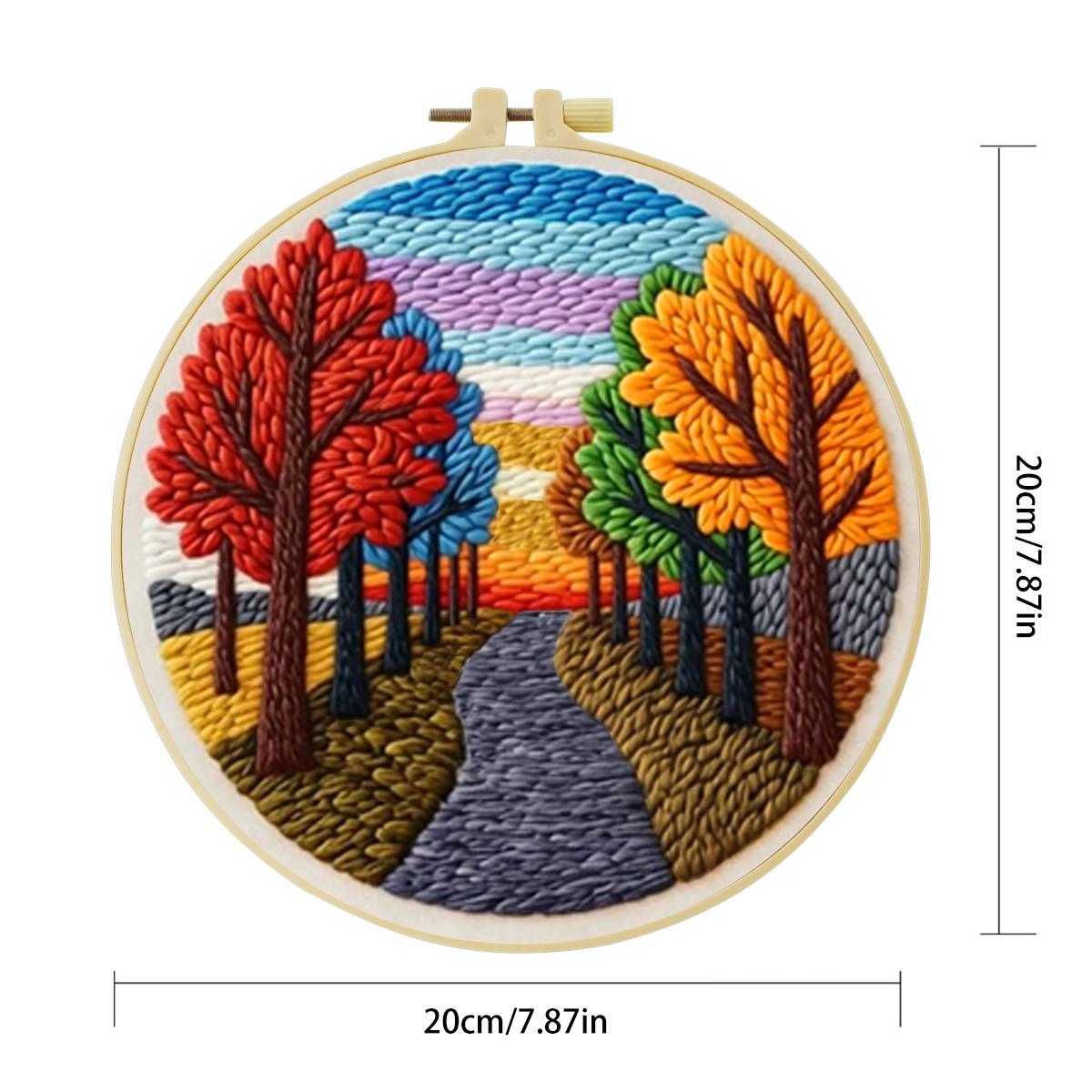 20X20CM/7.87inch Scenery Punch - đánh giá và giá Punch Needle Kit