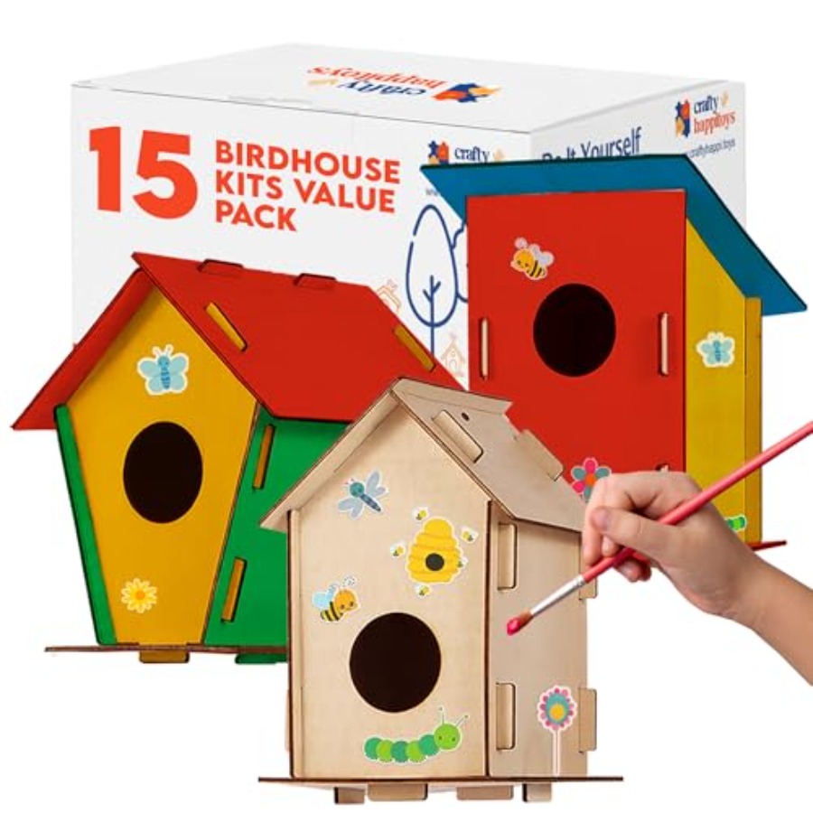 Kit - Unfinished Wood Bird Hou - đánh giá và giá Art Craft Kits