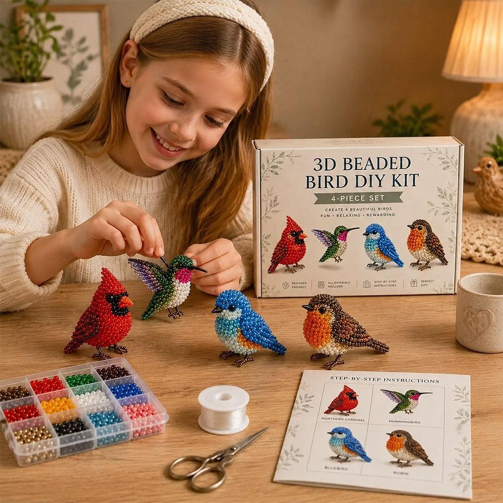 Handmade Beaded Bird DIY Craft - đánh giá và giá Craft And Art Difference