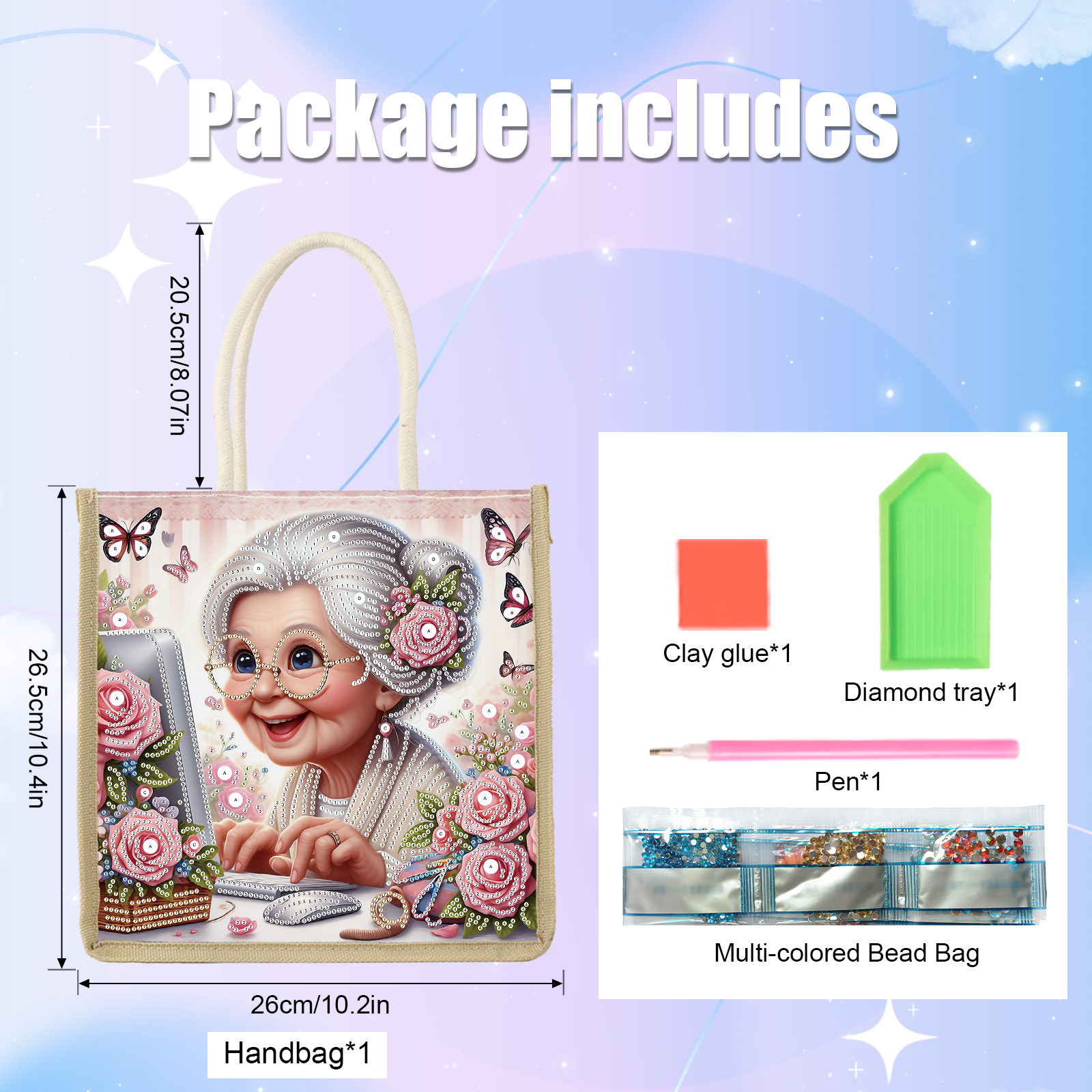 Diamond Art Painting Handbag K - đánh giá và giá Art Craft Kits