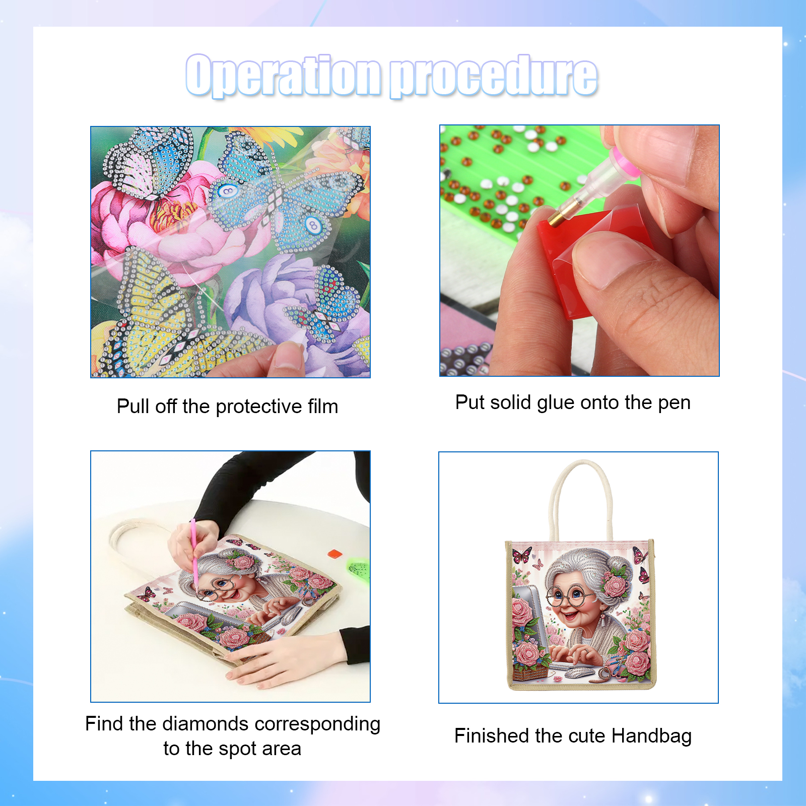 Diamond Art Painting Handbag K - đánh giá và giá Art Craft Kits