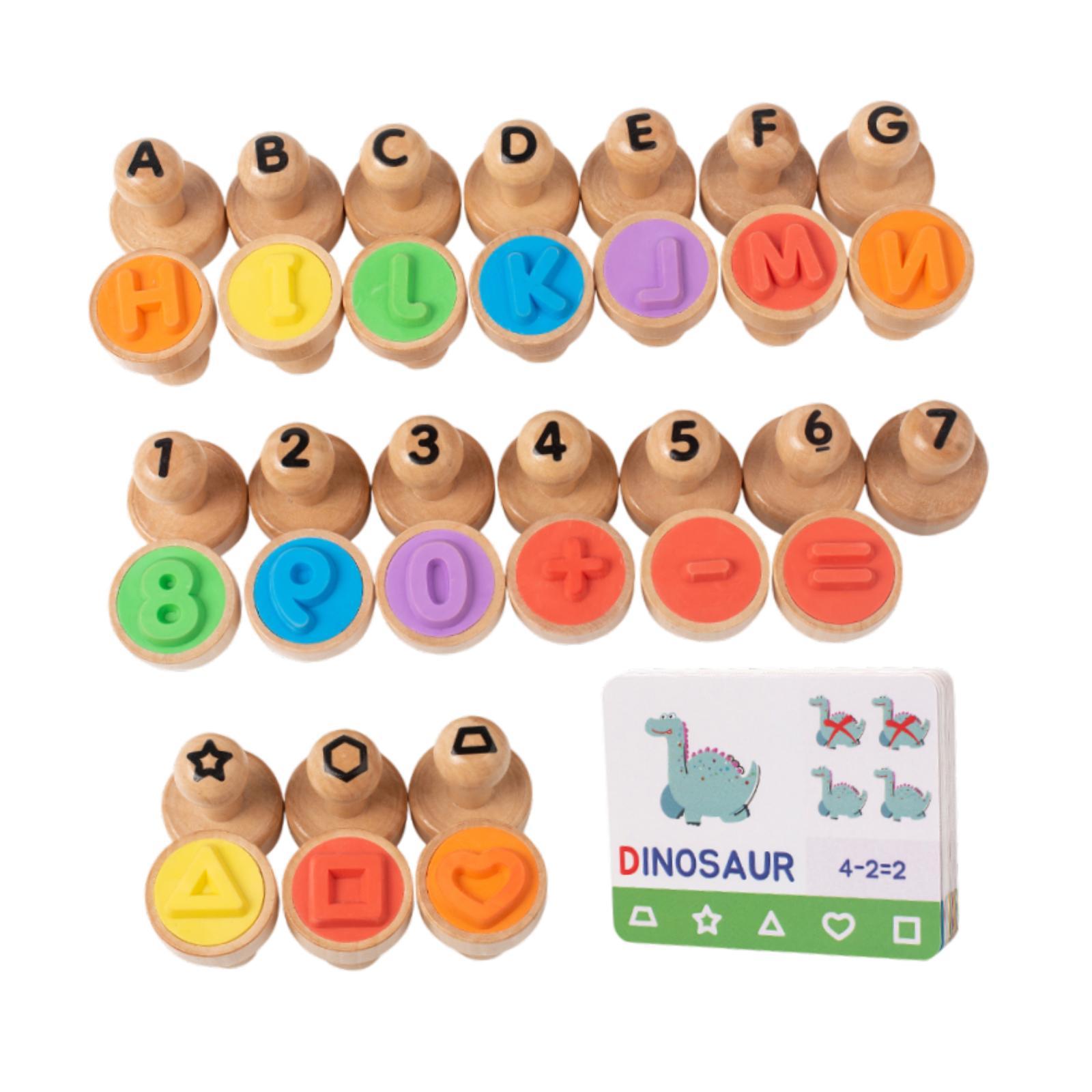 Wooden Alphabet Number Stamp E - đánh giá và giá Art Craft 3 Year Old
