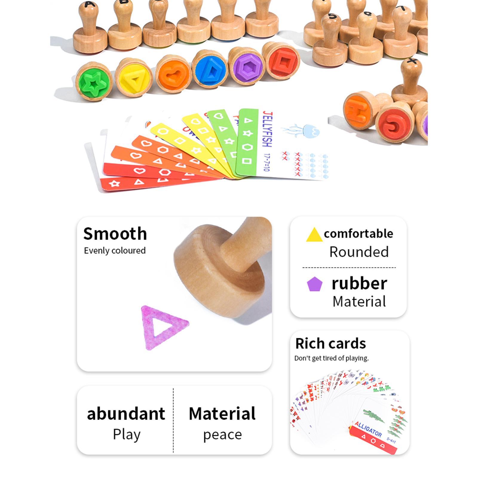 Wooden Alphabet Number Stamp E - đánh giá và giá Art Craft 3 Year Old