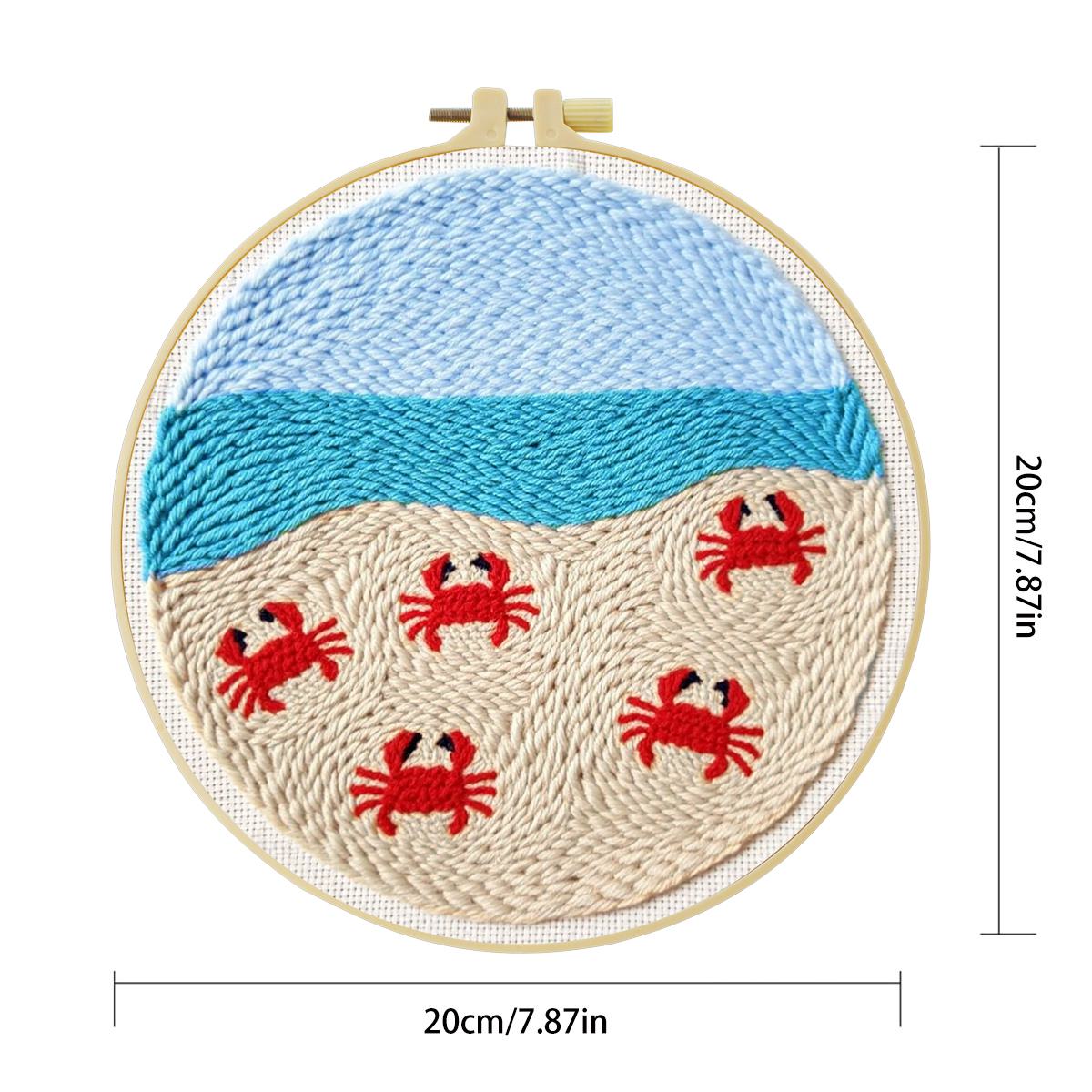 20X20CM/7.87inch Animal - Crab - đánh giá và giá Punch Needle Kit