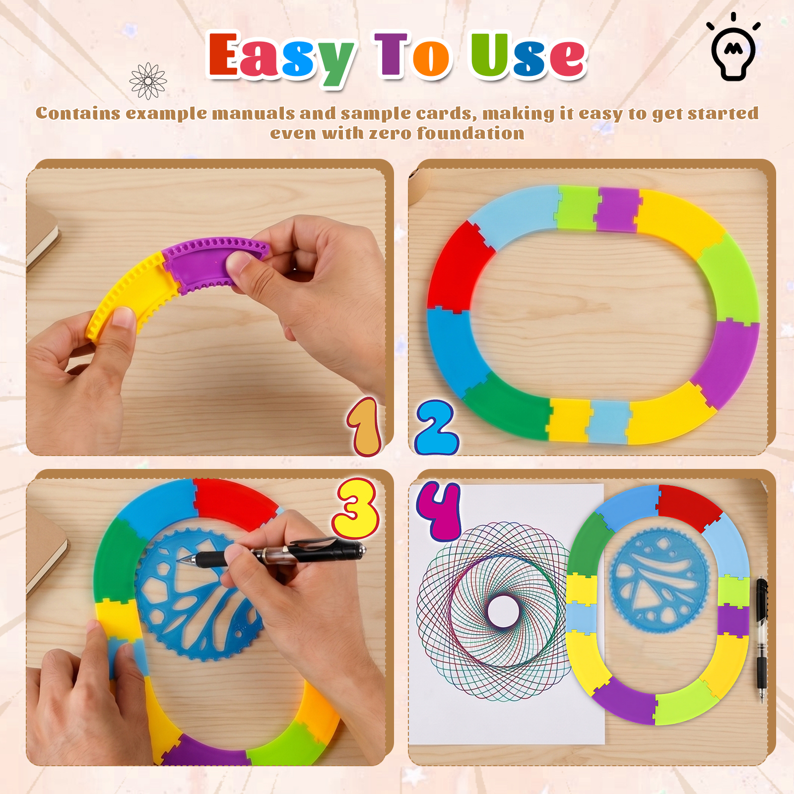 Spiral Art Gear Geometric Rule - đánh giá và giá Art Craft Kits