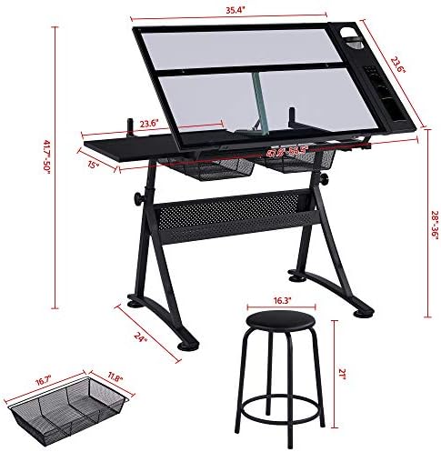 Drafting Table w/Stool Height  - đánh giá và giá Art & Craft Toys For Kids