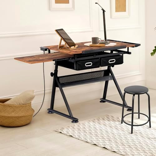 Adjustable Drafting Table with - đánh giá và giá Art & Craft Toys For Kids
