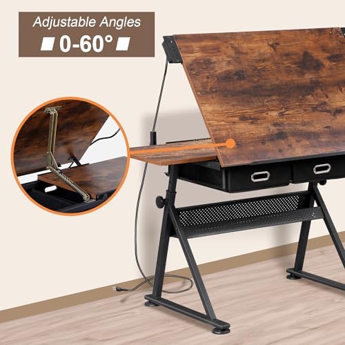 Adjustable Drafting Table with - đánh giá và giá Art & Craft Toys For Kids