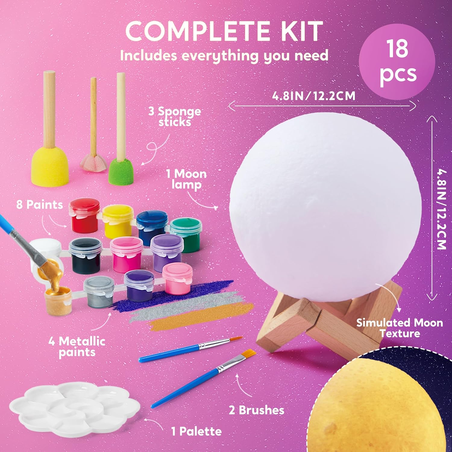JOYFY DIY 3D Moon Night Light  - đánh giá và giá Art Craft Night