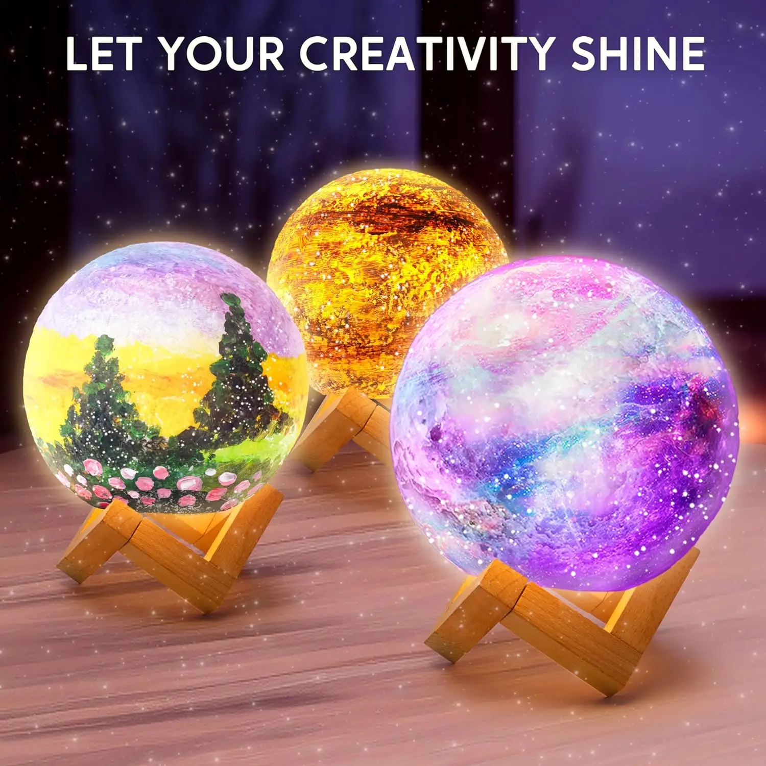 JOYFY DIY 3D Moon Night Light  - đánh giá và giá Art Craft Night