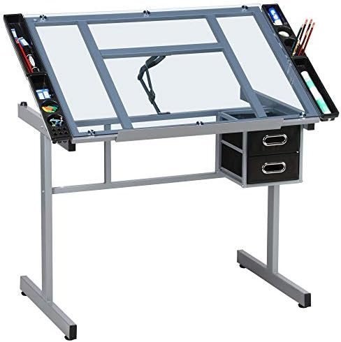 Drawing Desk Adjustable Glass  - đánh giá và giá Art & Craft Toys For Kids