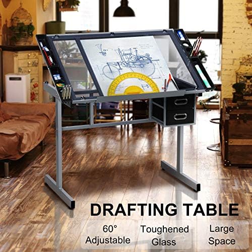 Drawing Desk Adjustable Glass  - đánh giá và giá Art & Craft Toys For Kids