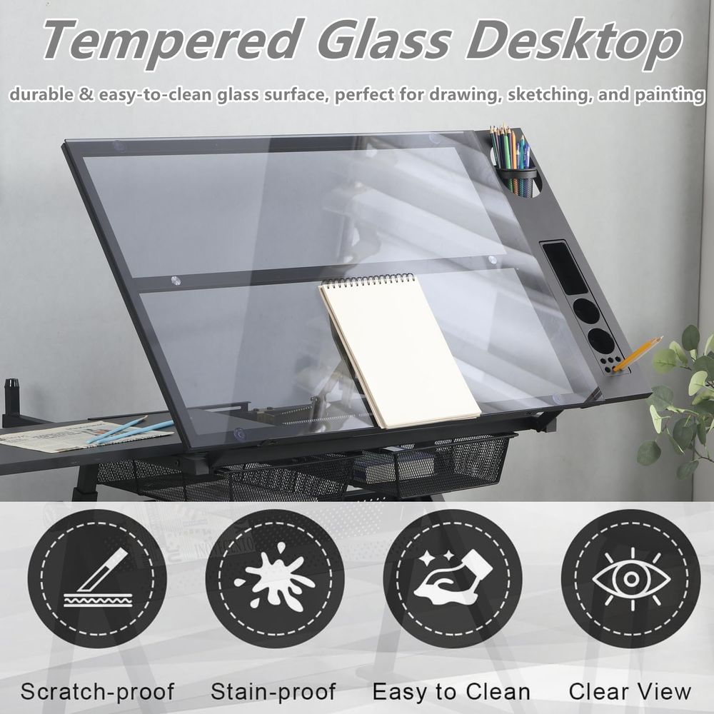 Adjustable Height Glass Art De - đánh giá và giá Art & Craft Toys For Kids