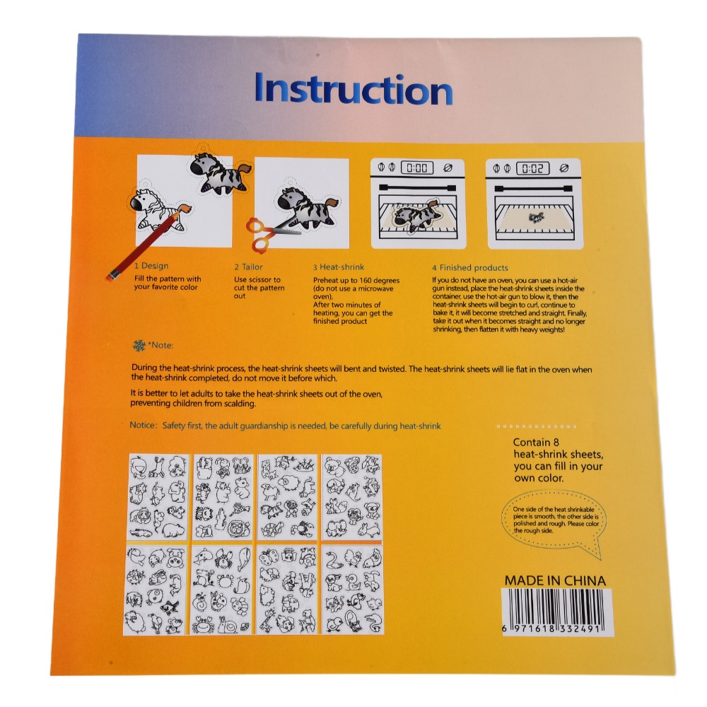 8 PCS Cute Animal Heat Shrink  - đánh giá và giá Craft And Art Difference