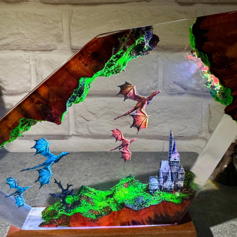 Resin Art Lamp Night Light Fir - đánh giá và giá Art Craft Night