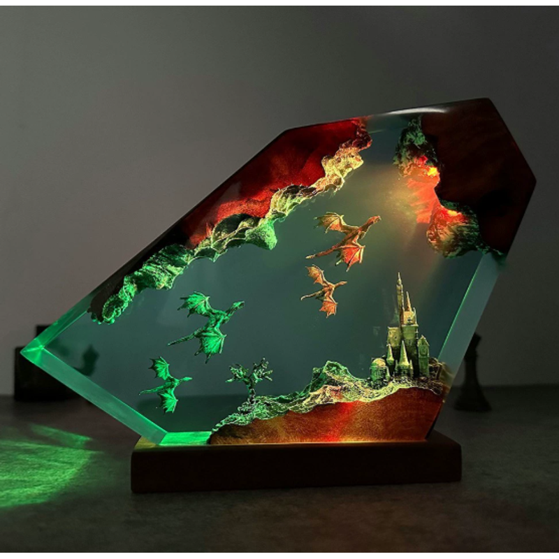 Resin Art Lamp Night Light Fir - đánh giá và giá Art Craft Night
