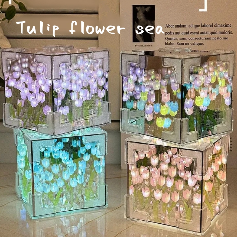 DIY Tulip Mirror Cube Lamp Sim - đánh giá và giá Art Craft Night