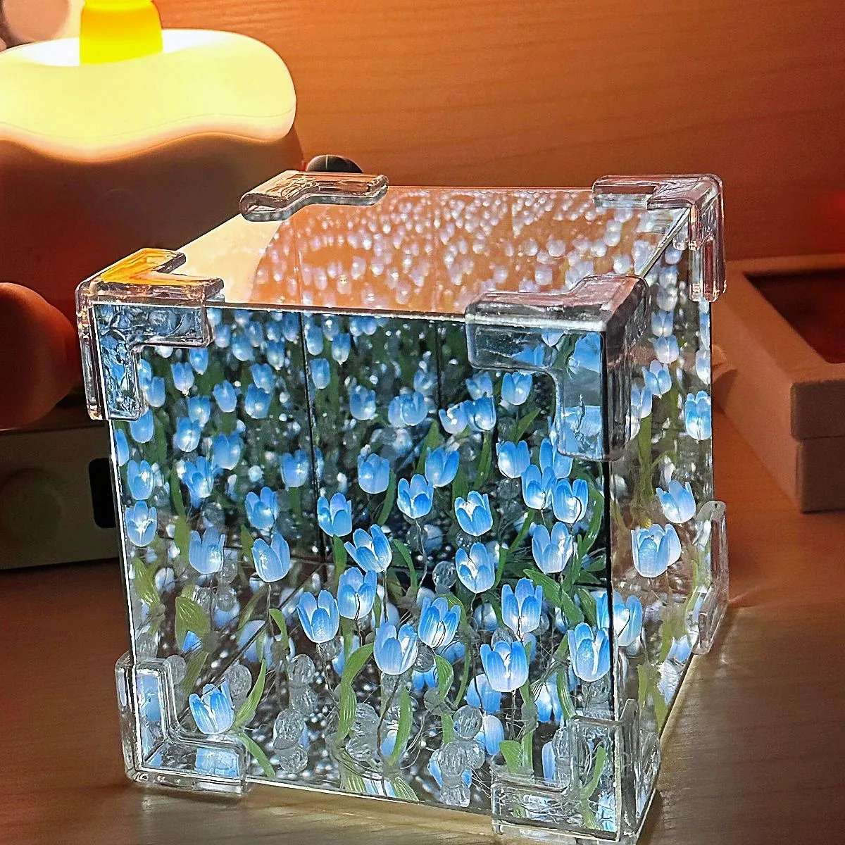 DIY Tulip Mirror Cube Lamp Sim - đánh giá và giá Art Craft Night