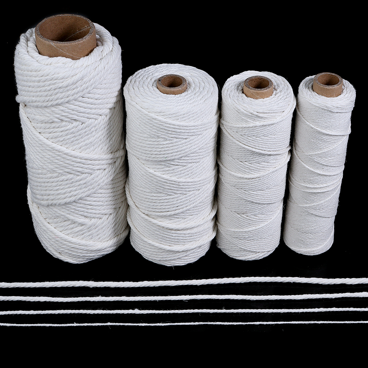 50-100 yards White Cotton Macr - đánh giá và giá Macrame Cord Cotton