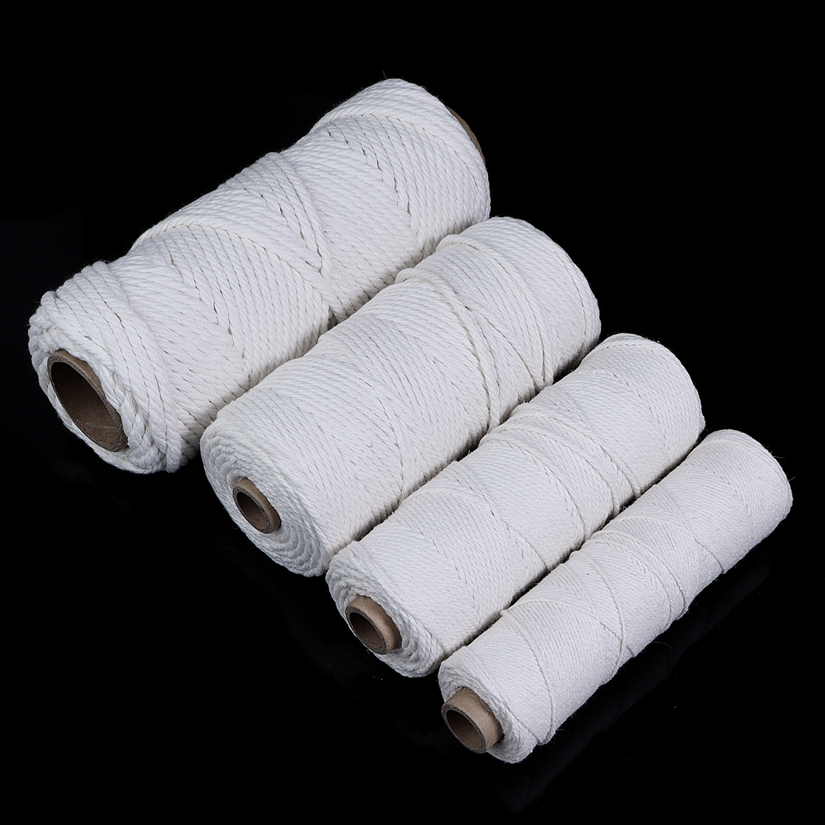 50-100 yards White Cotton Macr - đánh giá và giá Macrame Cord Cotton
