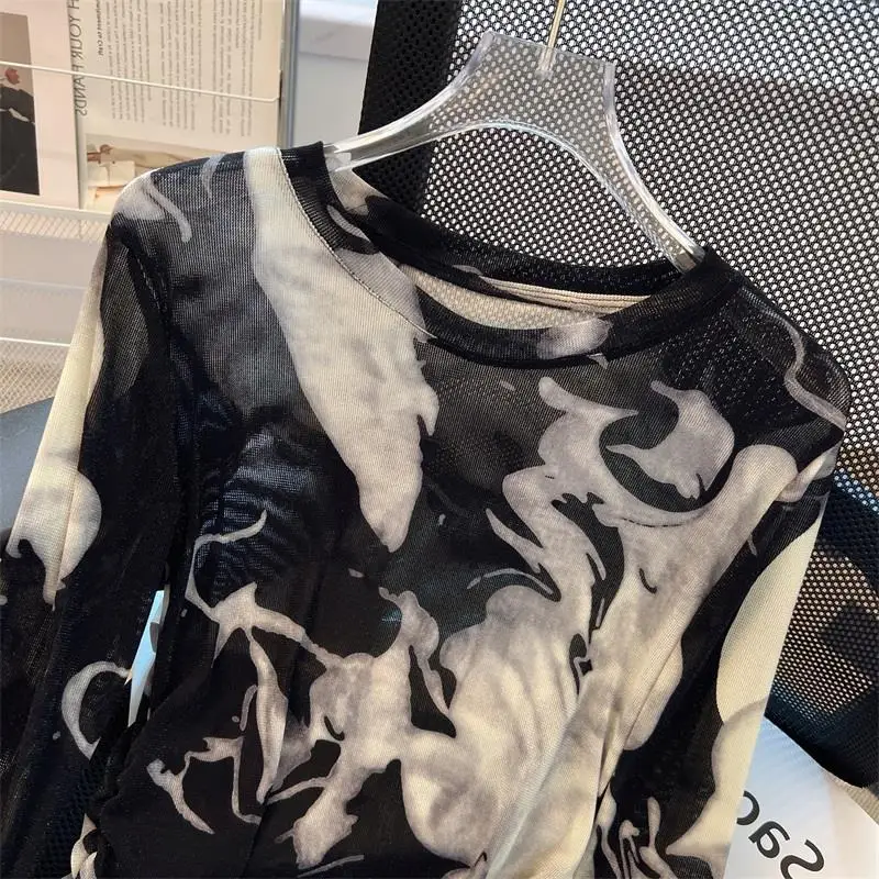 Long Sleeve T-shirts Women Tie - đánh giá và giá Silk Painting Dye