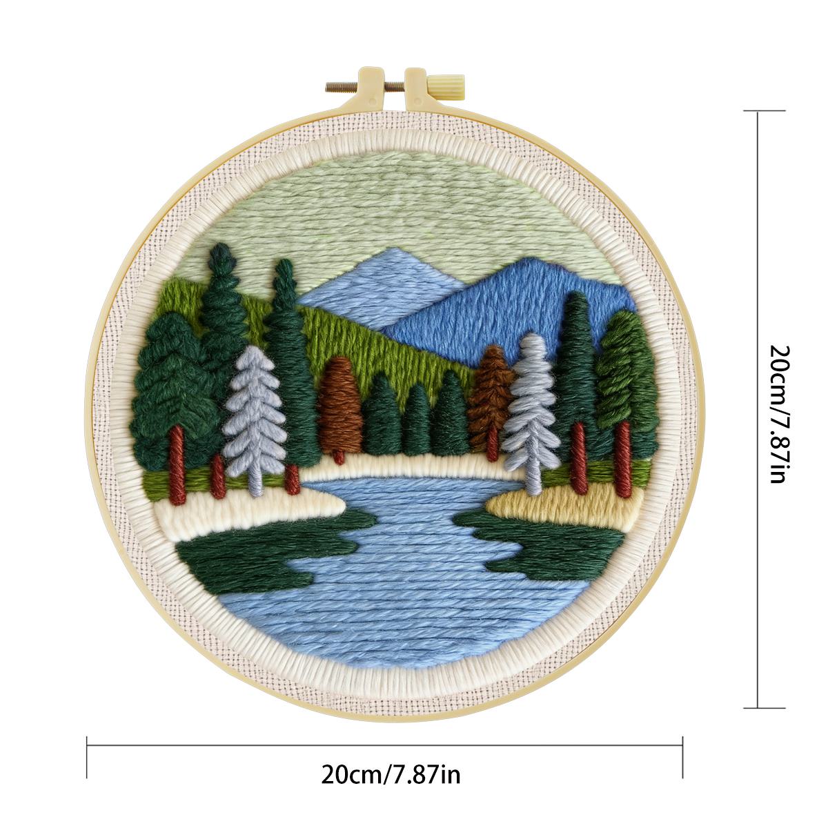 20X20CM/7.87inch Scenery Punch - đánh giá và giá Punch Needle Kit