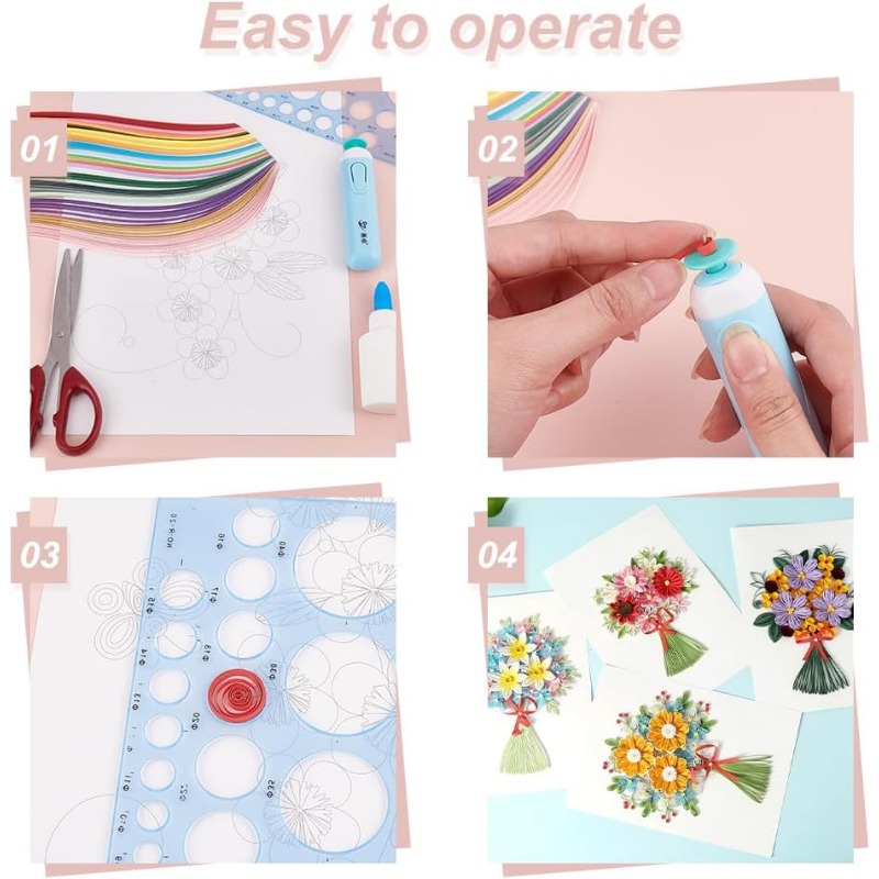 1Set 12 Pcs Quilling Paper Ste - đánh giá và giá Quilling Paper Strips