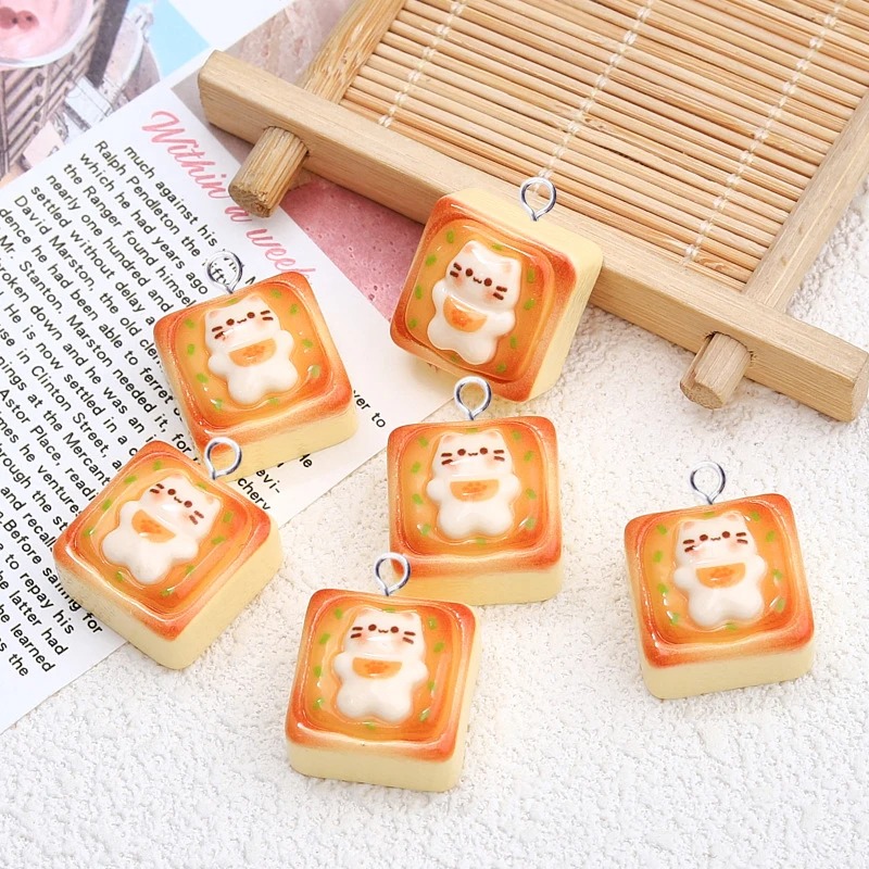 10Pcs Kawaii Cat Toast Bread R - đánh giá và giá Art Craft Items