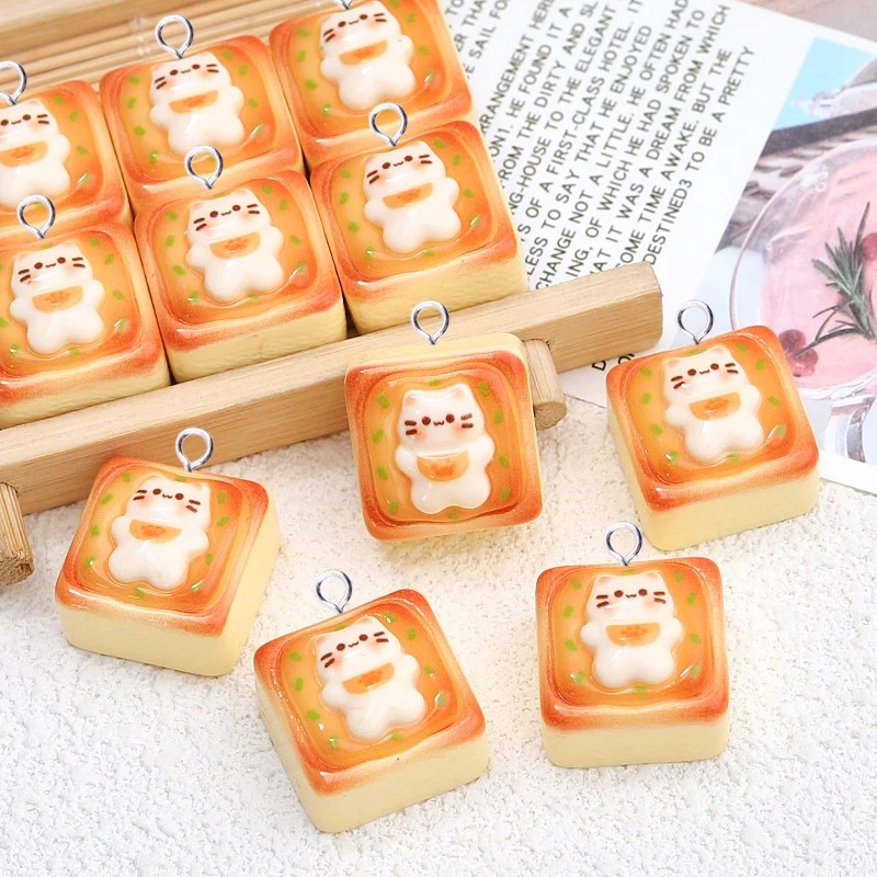 10Pcs Kawaii Cat Toast Bread R - đánh giá và giá Art Craft Items