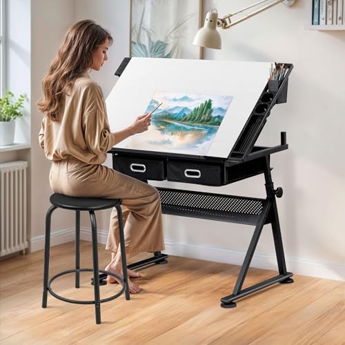 Drafting Table Drawing Desk w/ - đánh giá và giá Art & Craft Toys For Kids
