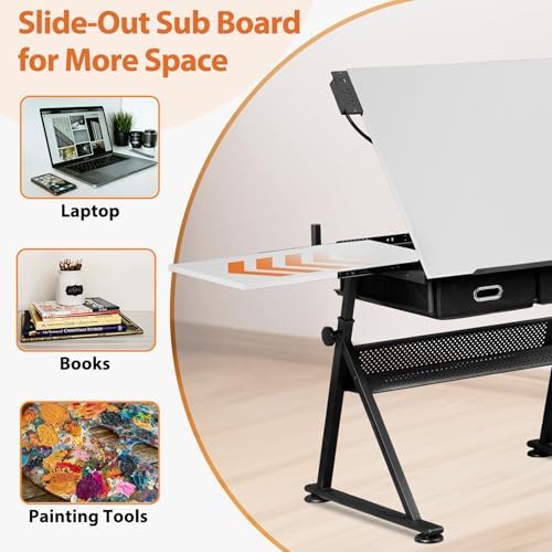 Drafting Table Drawing Desk w/ - đánh giá và giá Art & Craft Toys For Kids