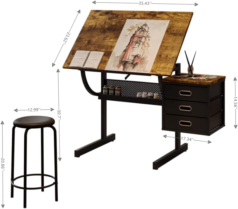 Adjustable Art Desk with Stora - đánh giá và giá Art & Craft Toys For Kids