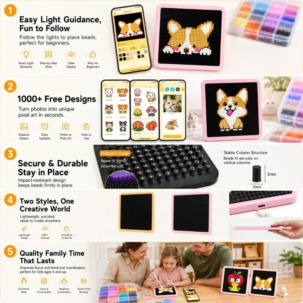 LED Smart Fuse Bead Pegboard,  - đánh giá và giá Art Craft Kits