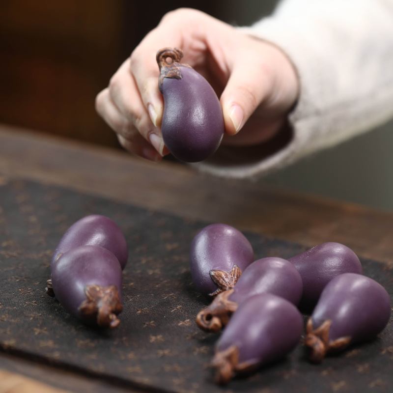 Purple Sand Eggplant Tea Pet H - đánh giá và giá Art And Craft Vegetable