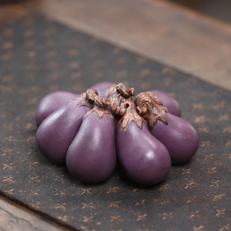Purple Sand Eggplant Tea Pet H - đánh giá và giá Art And Craft Vegetable