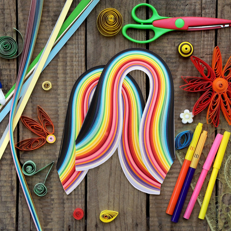 260pcs Rainbow Color Paper Qui - đánh giá và giá Quilling Paper Strips
