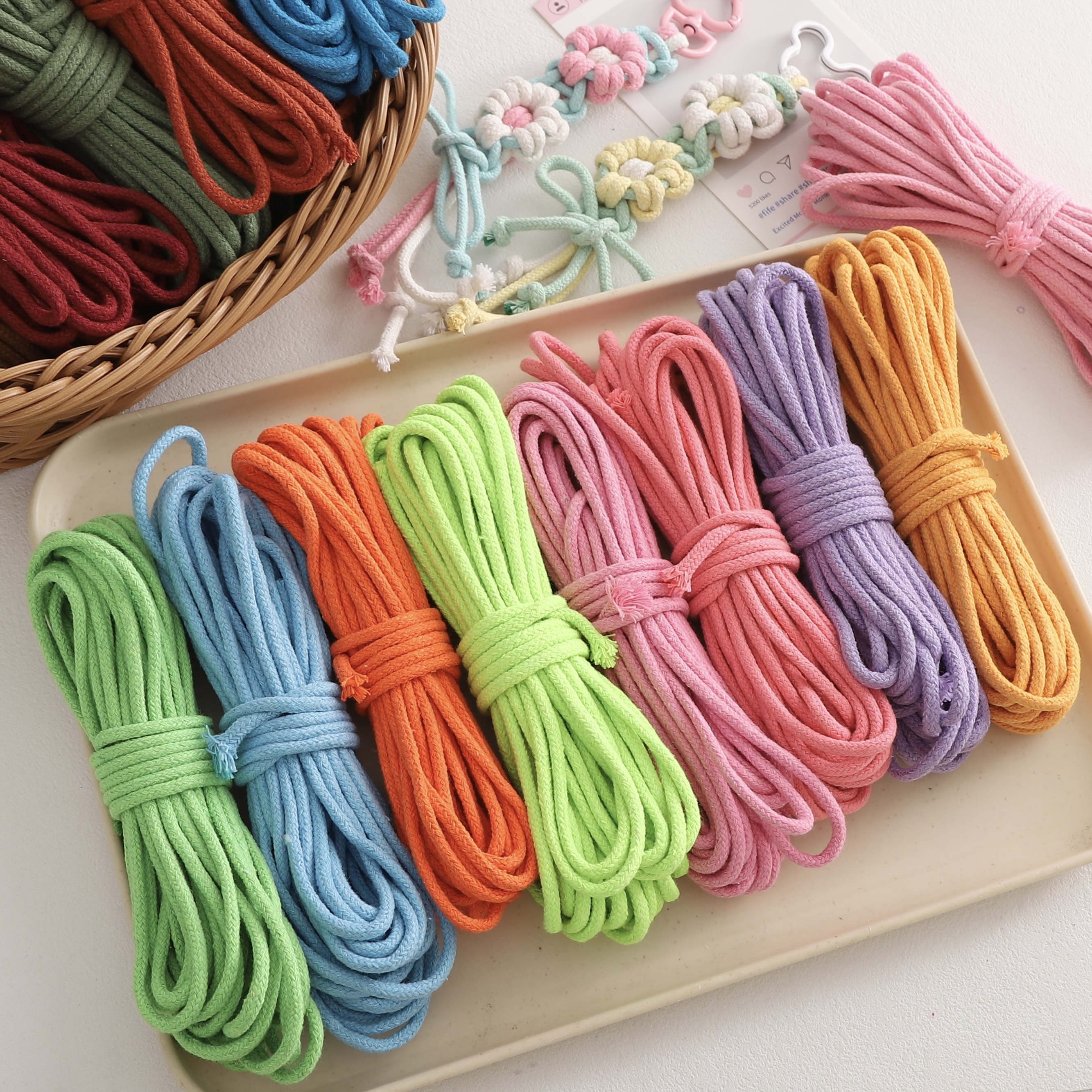 10Meters/Lot 3mm Colorful Brai - đánh giá và giá Macrame Cord Cotton