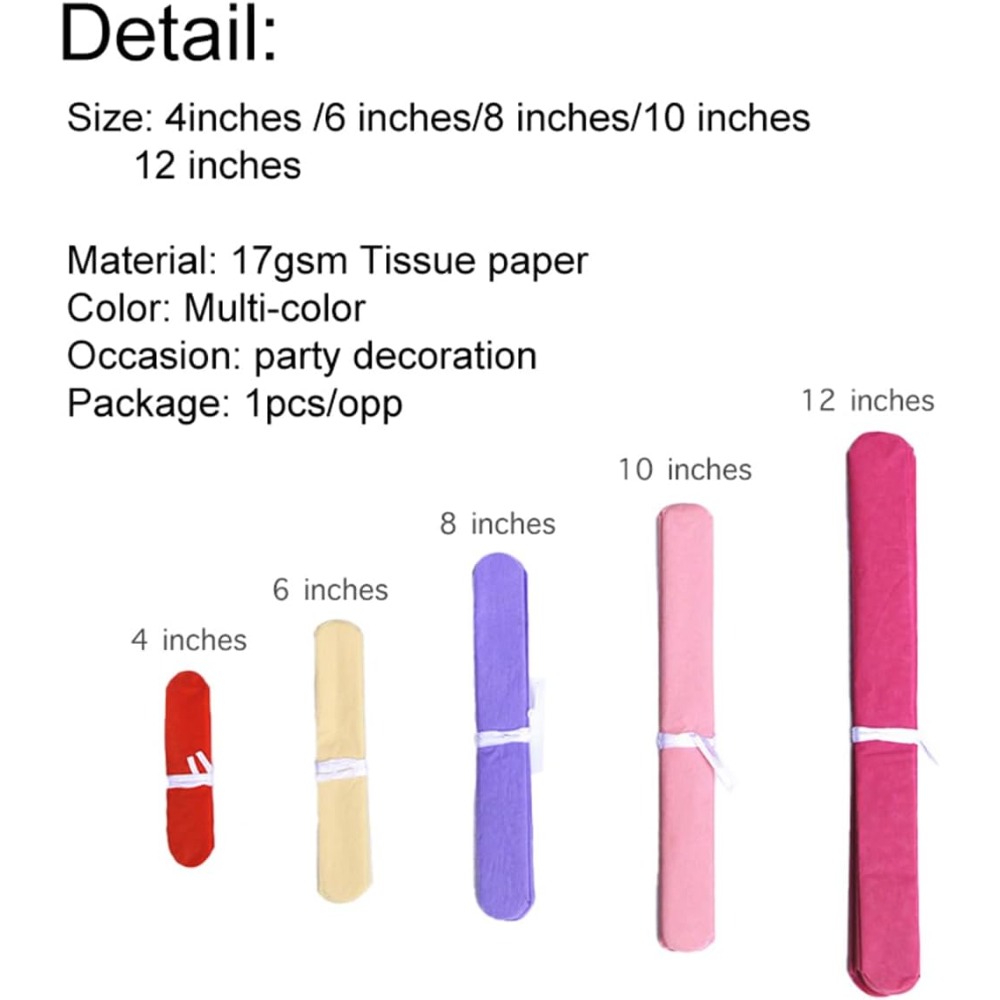 5 Pcs 6 8 10 12 inch Tissue Pa - đánh giá và giá Art Craft Items