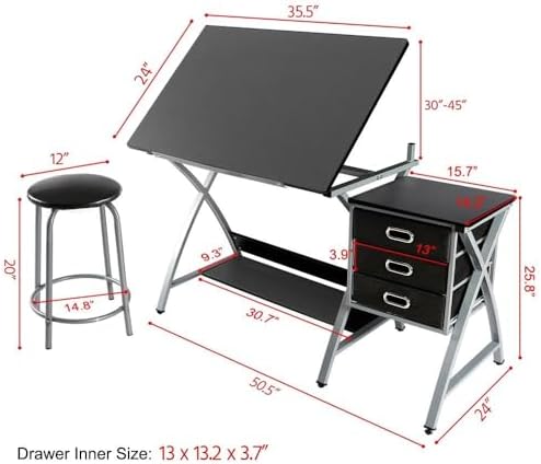 Drafting Desk, Drawing Table f - đánh giá và giá Art & Craft Toys For Kids