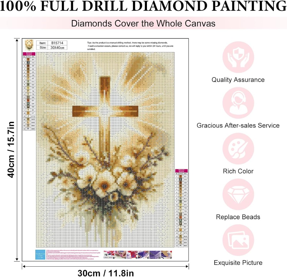 Religious Cross Diamond Art Ki - đánh giá và giá Art Craft Kits