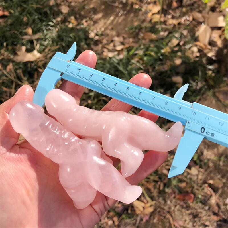1PCS Natural Rose Quartz Carto - đánh giá và giá Dinosaur And Craft